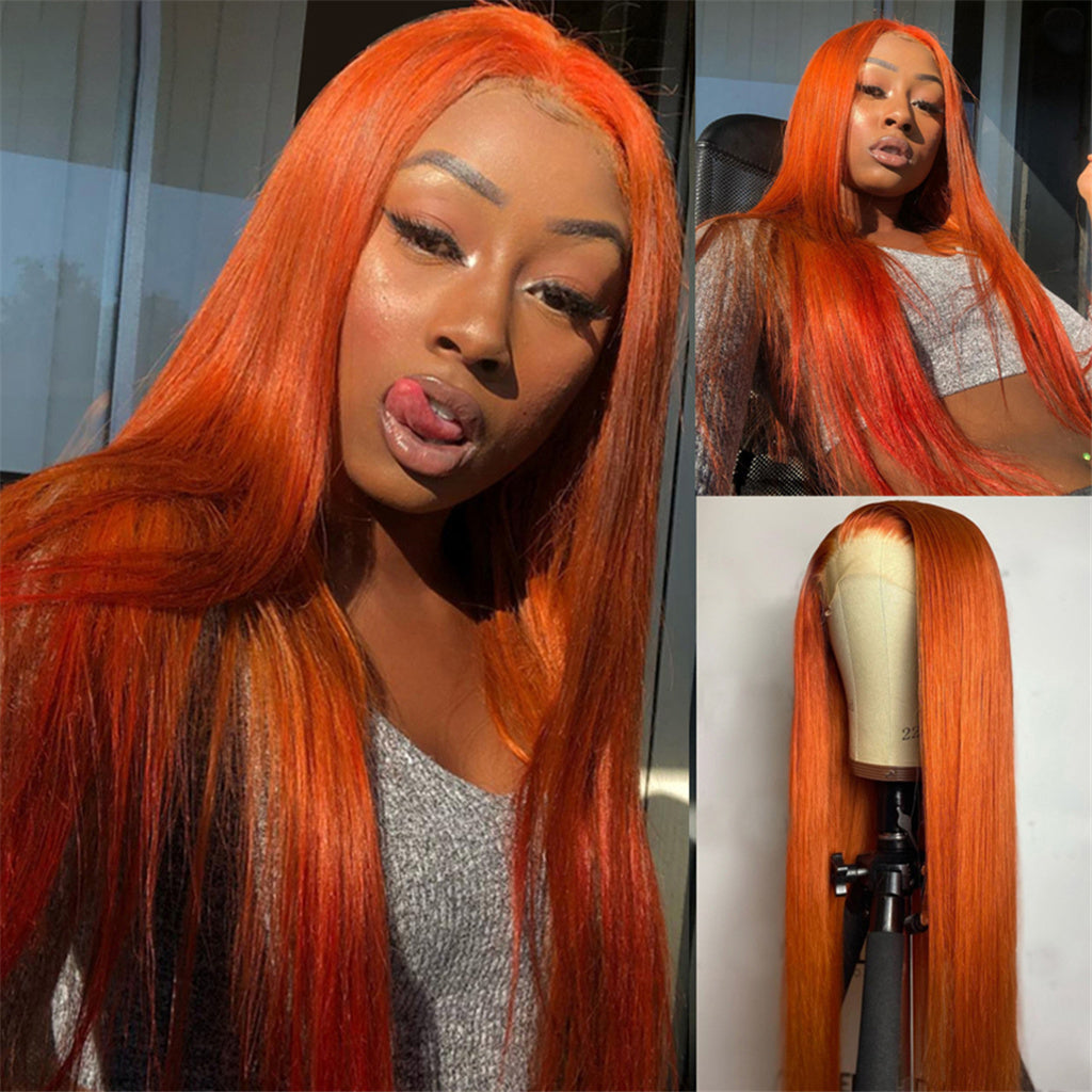Ginger-lace-front-wig-for-black-women-glueless-colored-straight-hair-frontal-wig-colored-wig